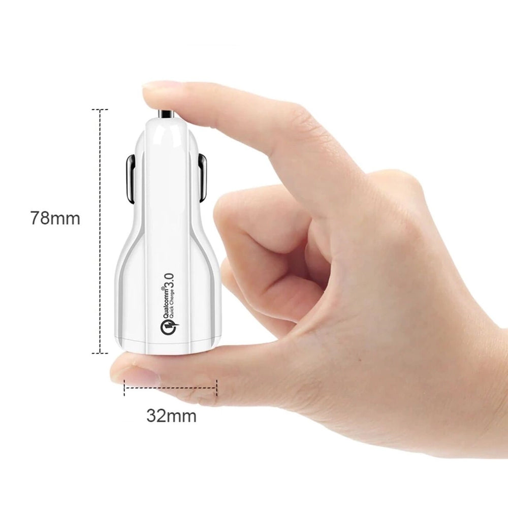 Chargeur de voiture Maclean, Qualcomm Quick Charge, QC 3.0 - 5V/3A, 9V/1.8A, 12V/1.6A, 5V/3.1A avec câble USB Lightning