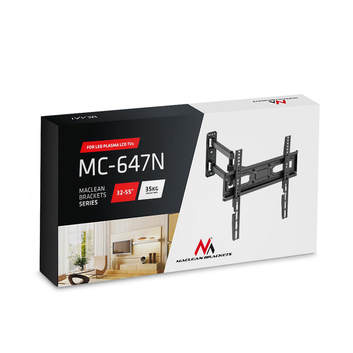 Maclean TV beugel, vesa max 400x400, geschikt voor gebogen tv's, 33-70", 35kg, MC-647N