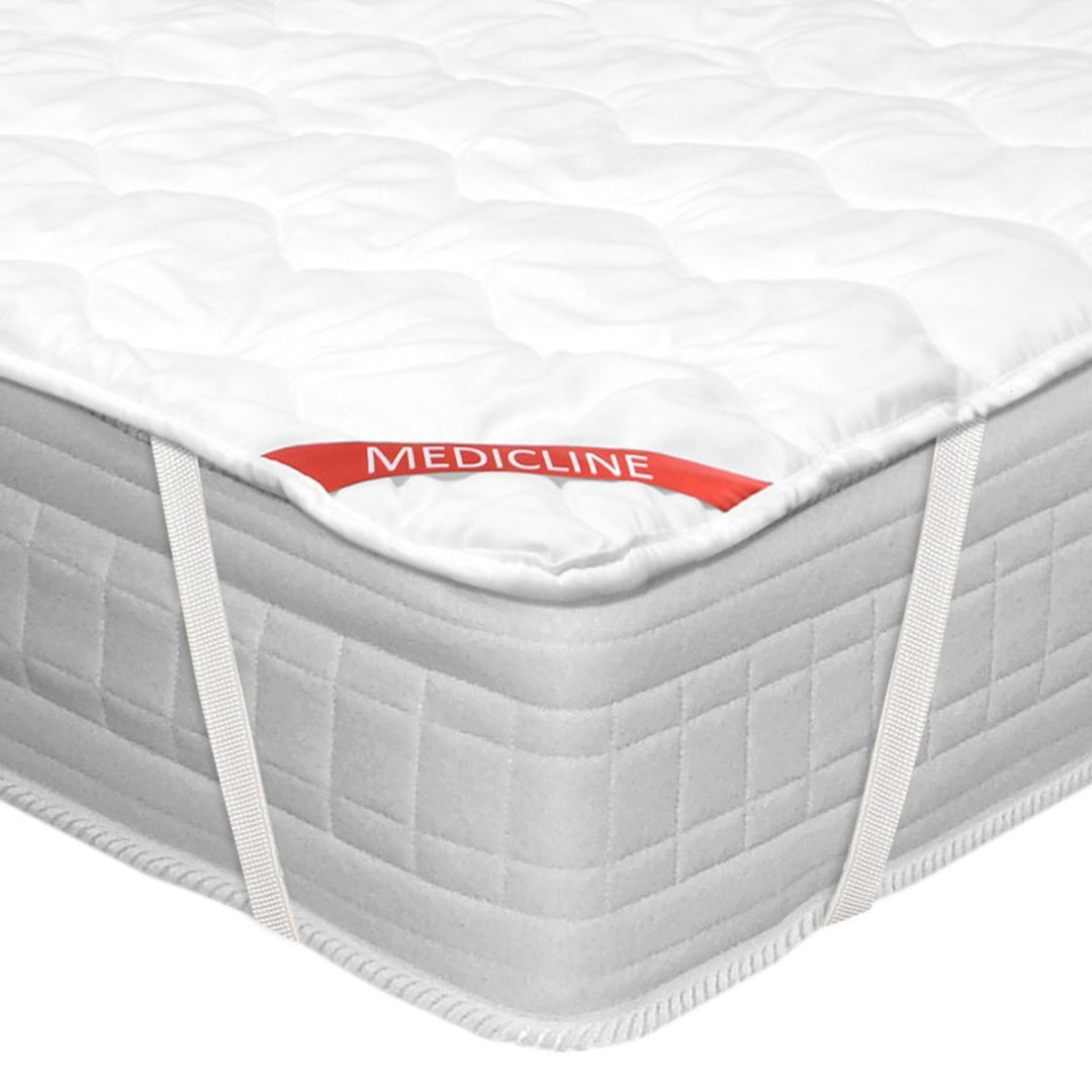 AIO FACTORY Sur-matelas/couverture 200x220cm épais et matelassé blanc