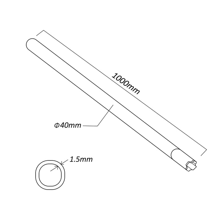 Maclean antennemast, opvouwbaar, 40*1,5*1000, MCTV-932