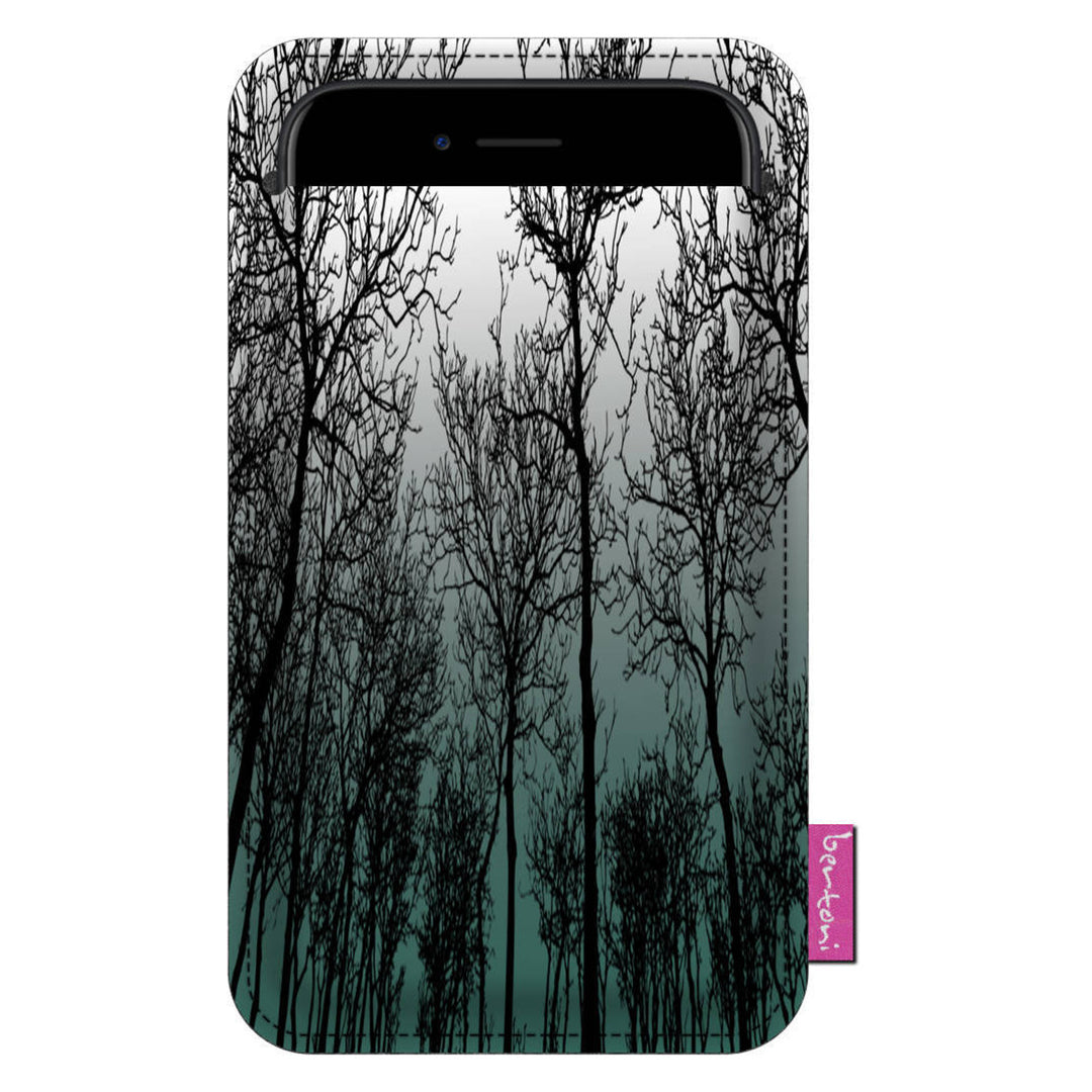 Bertoni smartphonehoesje, van milieuvriendelijk vilt, 105x195 mm, Forest Mood-patroon, EE0028