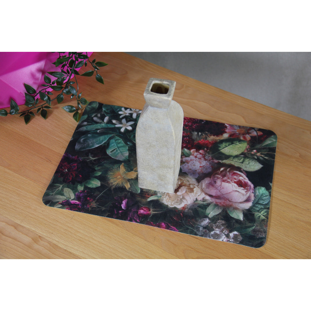 Tapis de table ou de bureau, décoratif, feutre, 29x42 cm, bouquet, Bertoni