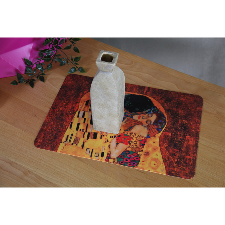 Tapis de table ou de bureau, décoratif, feutre, 29x42 cm, kiss, Bertoni