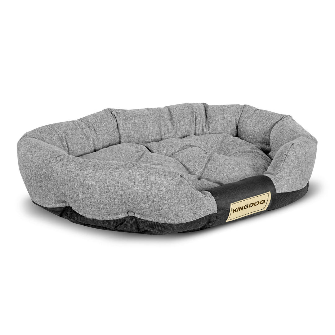 Panier à chien ovale Lit pour chien ovale 115 x 95 cm gris imperméable