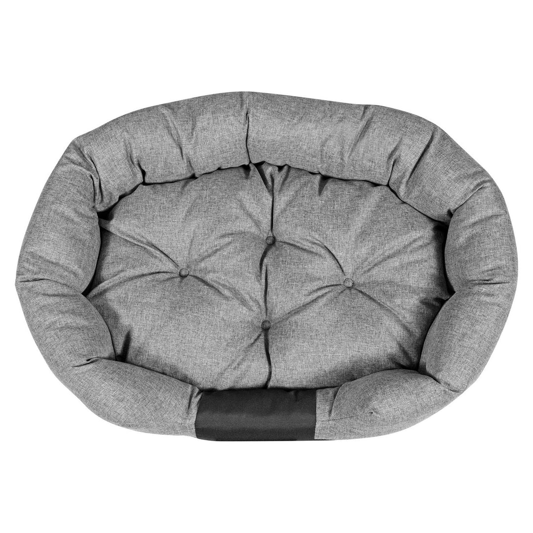 Coussin ovale pour chien de marque AIO 130 x 105 cm imperméable gris CODUOWAL130/105C-SZ