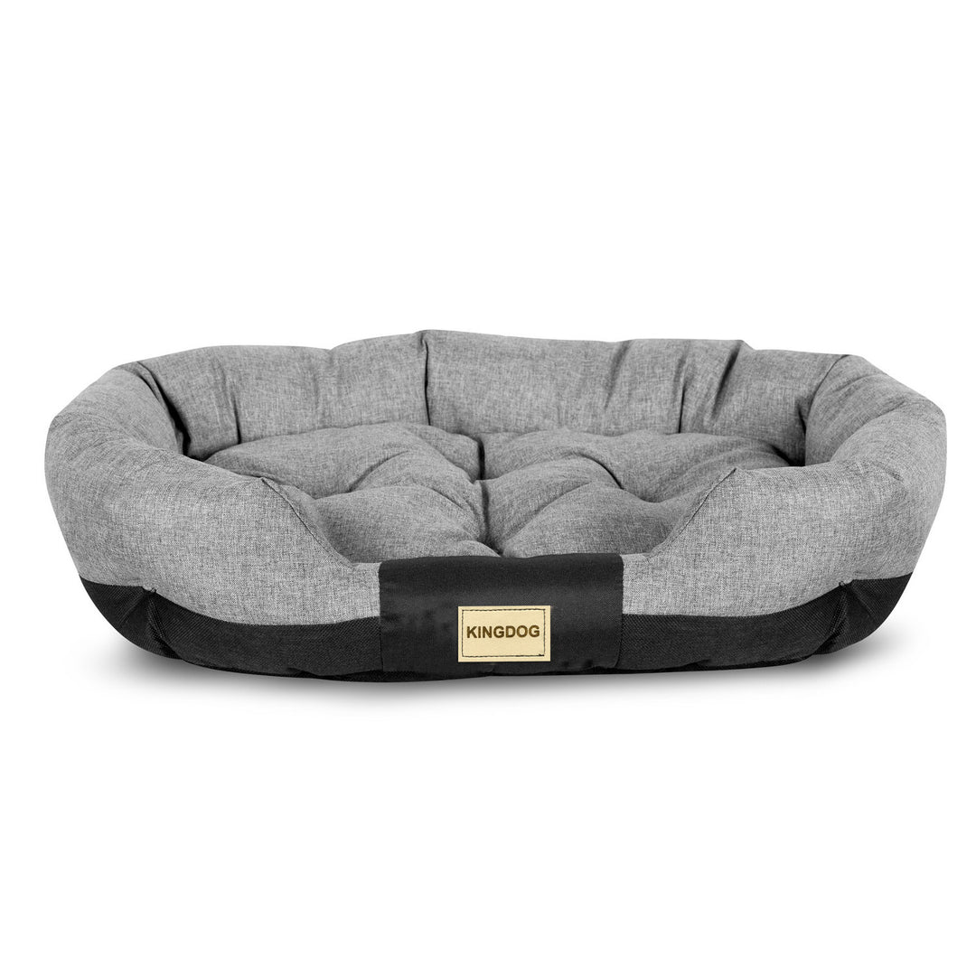 Coussin ovale pour chien de marque AIO 130 x 105 cm imperméable gris CODUOWAL130/105C-SZ