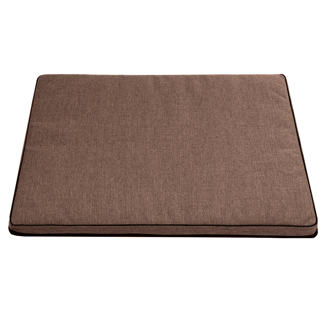 Leon Standard matelas pour chien et chat 80x60x5cm en marron avec bordure noire