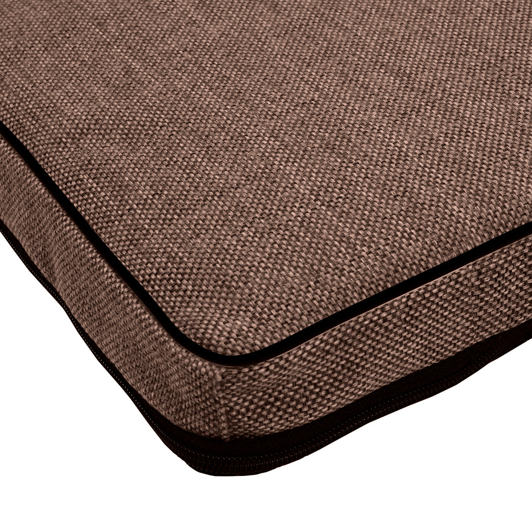 Leon Standard matelas pour chien et chat 80x60x5cm en marron avec bordure noire