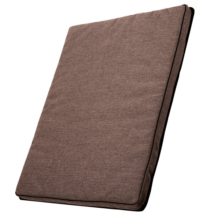 Leon Standard matelas pour chien et chat 80x60x5cm en marron avec bordure noire