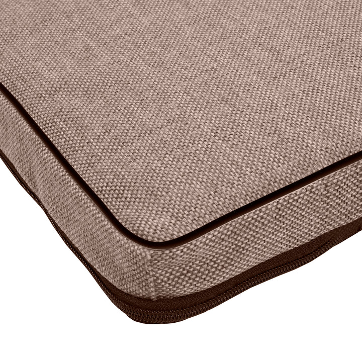 Leon Standard matelas pour chien et chat 80x60x5cm en beige avec bordure noire