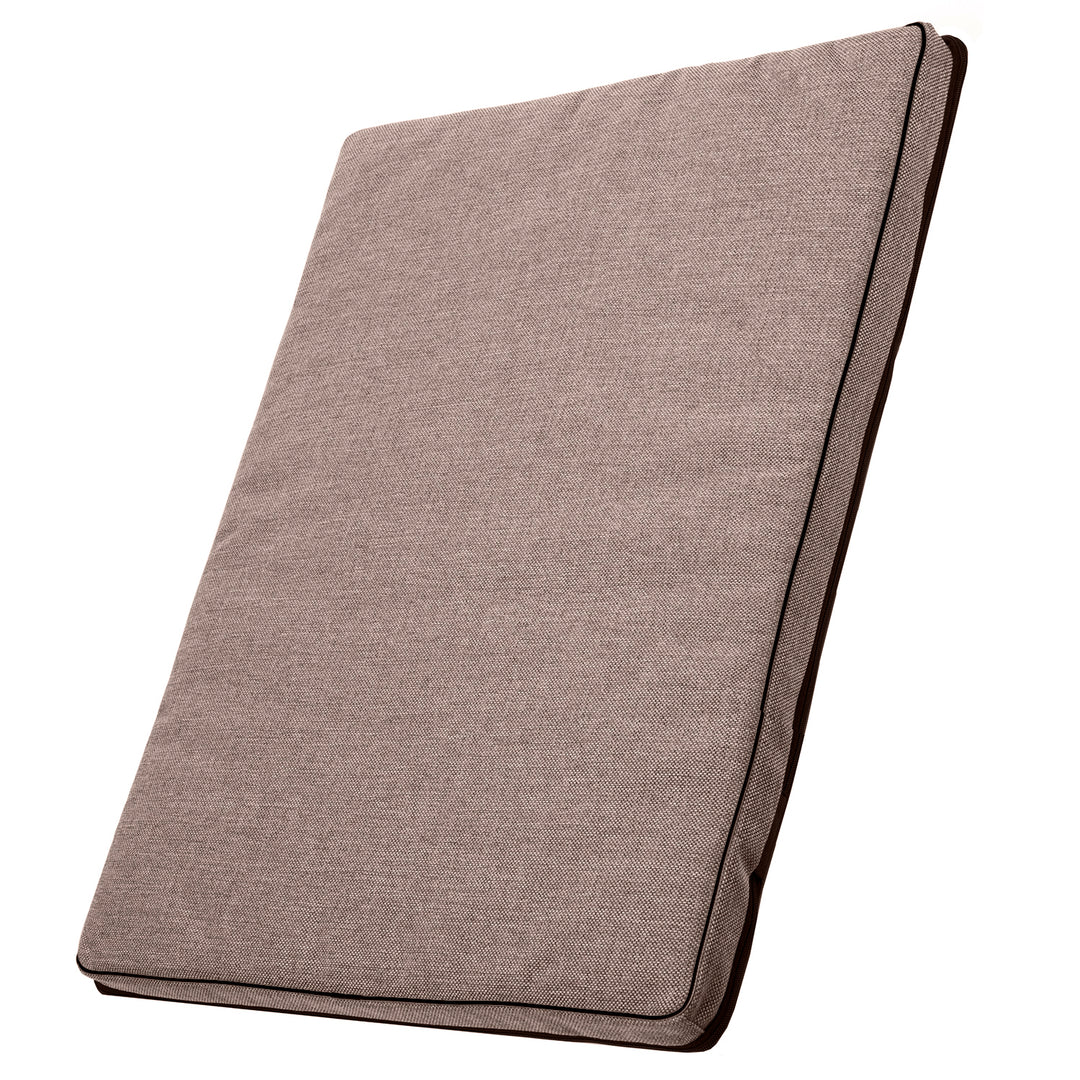 Leon Standaard honden- en kattenmatras 80x60x5cm in beige met zwarte rand