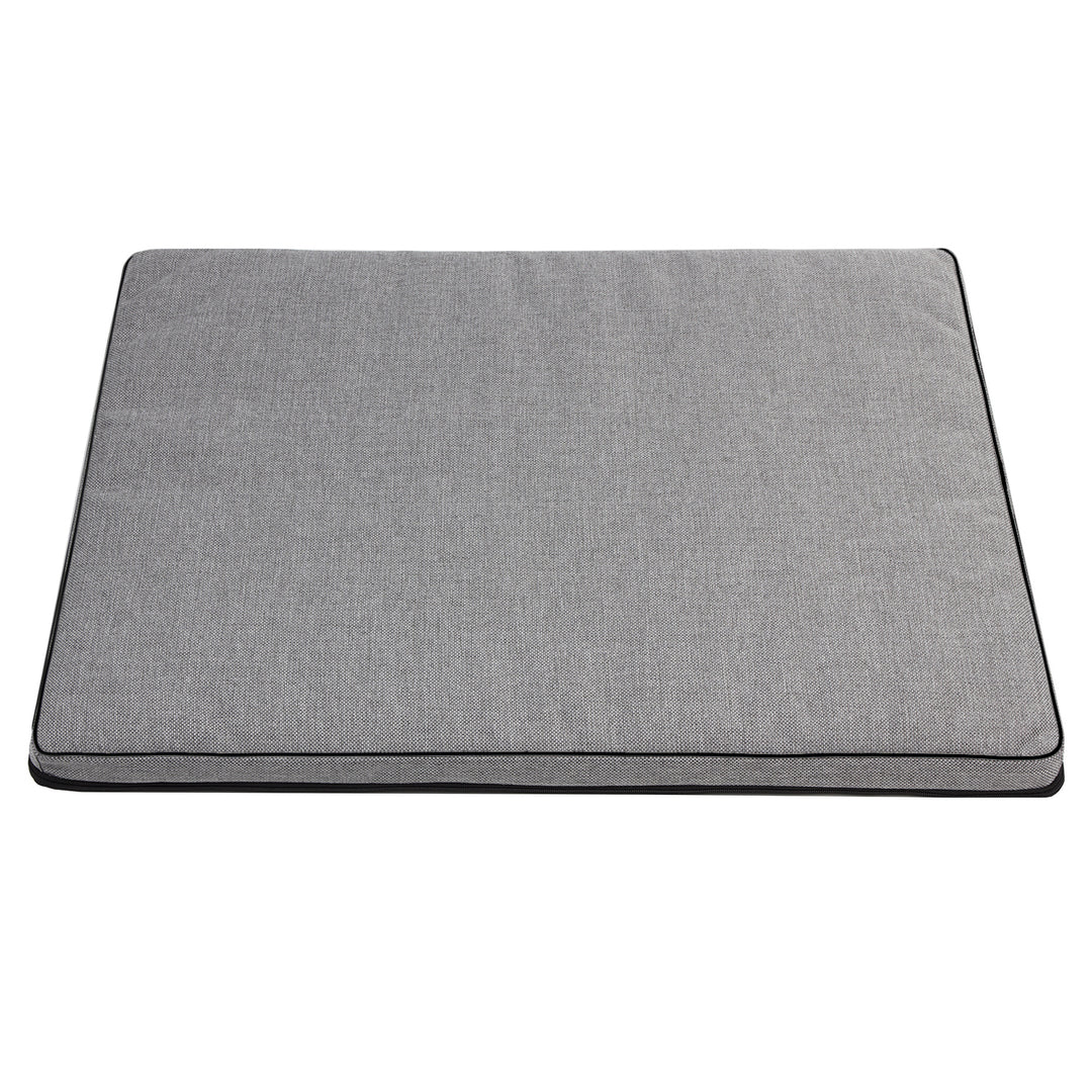 Leon Standard matelas pour chien et chat 80x60x5cm en gris clair avec bordure noire