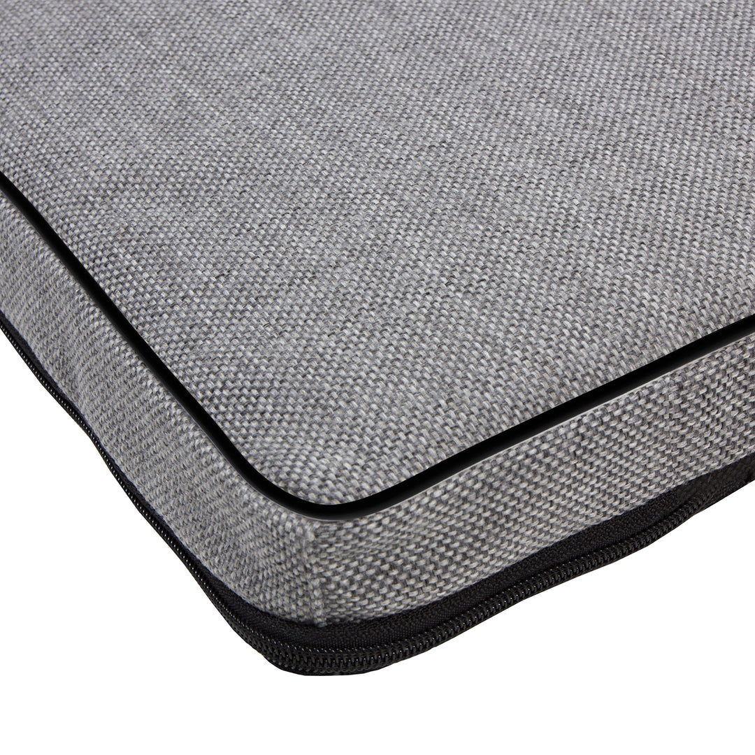 Leon Standard matelas pour chien et chat 80x60x5cm en gris clair avec bordure noire