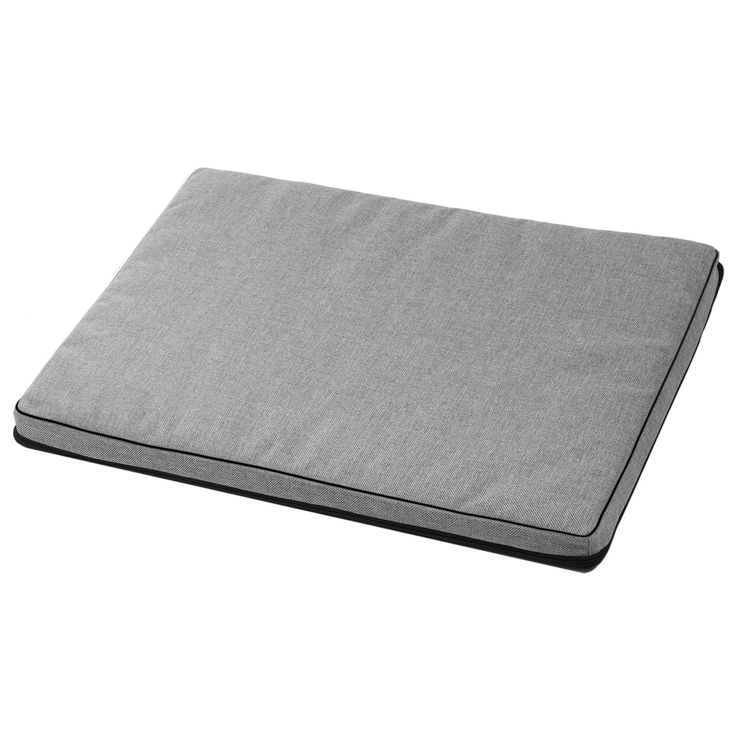 Leon Standard matelas pour chien et chat 80x60x5cm en gris clair avec bordure noire