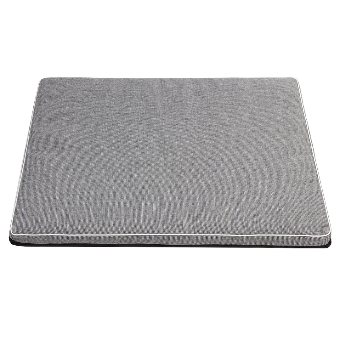 Leon Standard matelas pour chien et chat 80x60x5cm en gris clair avec bordure blanche