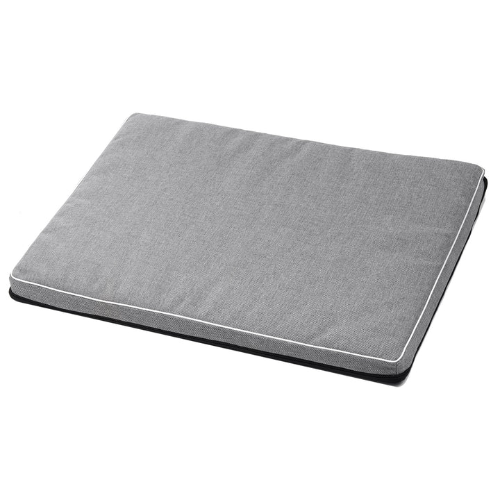 Leon Standard matelas pour chien et chat 80x60x5cm en gris clair avec bordure blanche