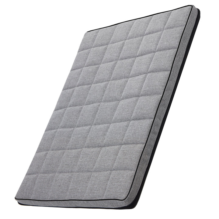 Leon Checked 80x60x5cm matelas pour chien et chat en gris clair avec bordure noire