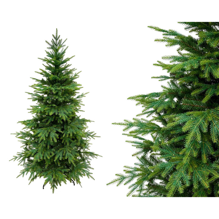 Sapin de Noël artificiel Virpol, épicéa du Caucase, support en métal, 190 cm