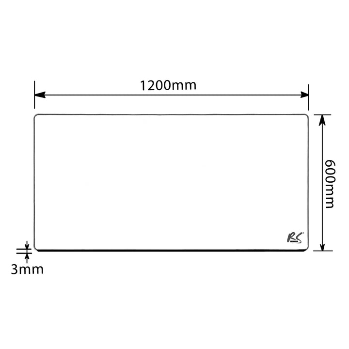 NanoRS bureauonderlegger/matras, 1200x600x3mm, zwart, RS173