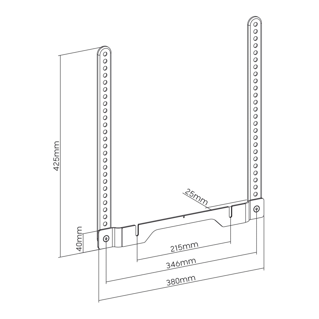 Support VESA pour Sonos Ray Maclean, 2kg, MC-975 noir