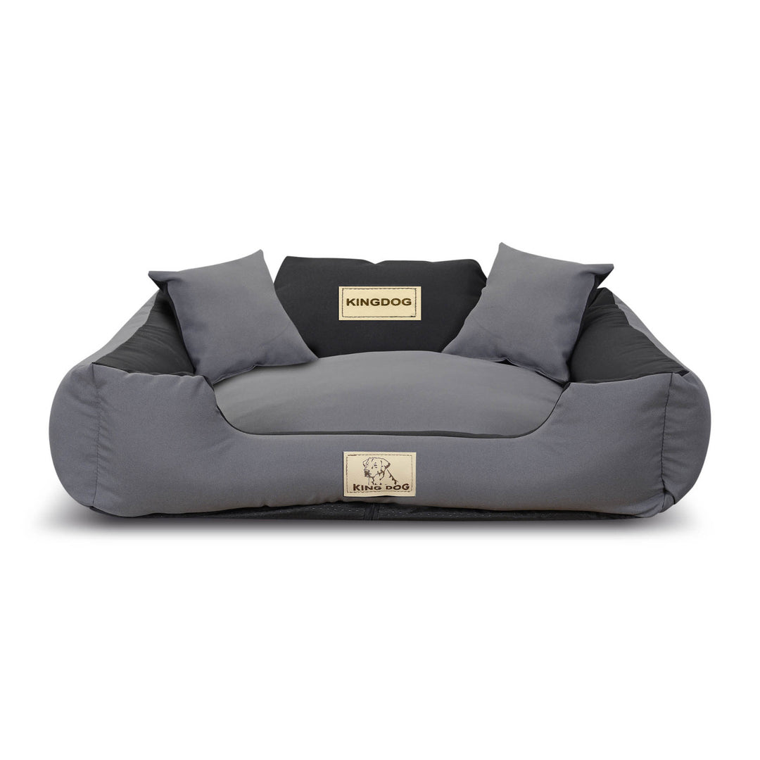 Niche panier lit pour chien confortable 75x65 cm gris