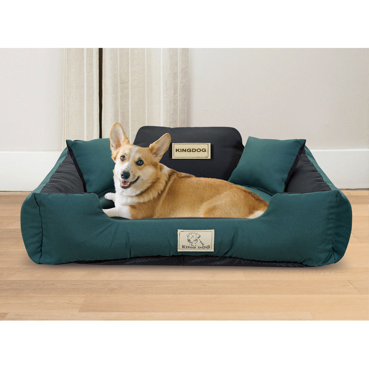 KINGDOG KINMIC75/65ZIE hondenmand 75x65 cm groen/zwart