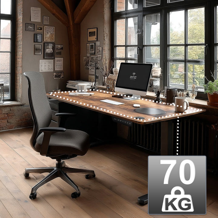 Ergo Office elektrisch hoogteverstelbaar bureau, voor staand en zittend gebruik, maximale hoogte 114 cm, ER-451