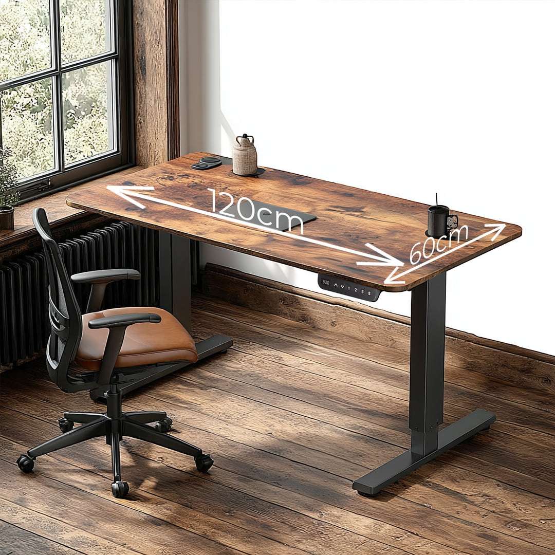 Ergo Office elektrisch hoogteverstelbaar bureau, voor staand en zittend gebruik, maximale hoogte 114 cm, ER-451