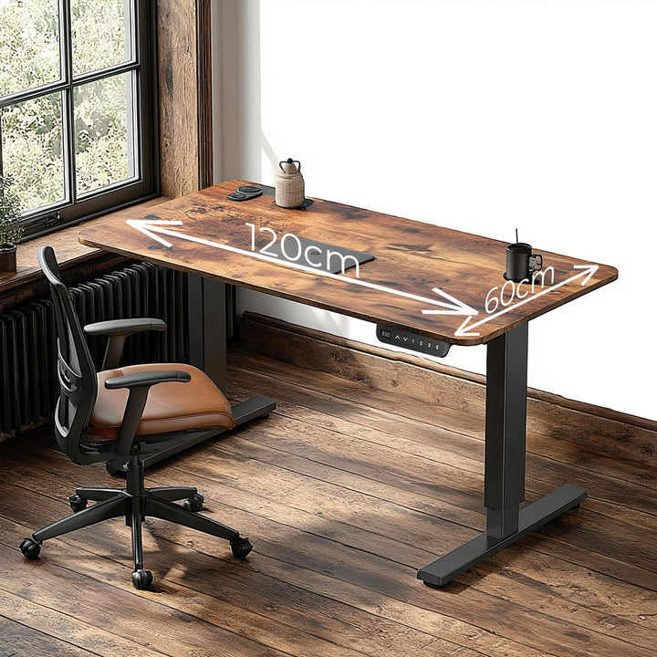 Ergo Office elektrisch hoogteverstelbaar bureau, voor staand en zittend gebruik, maximale hoogte 114 cm, ER-451