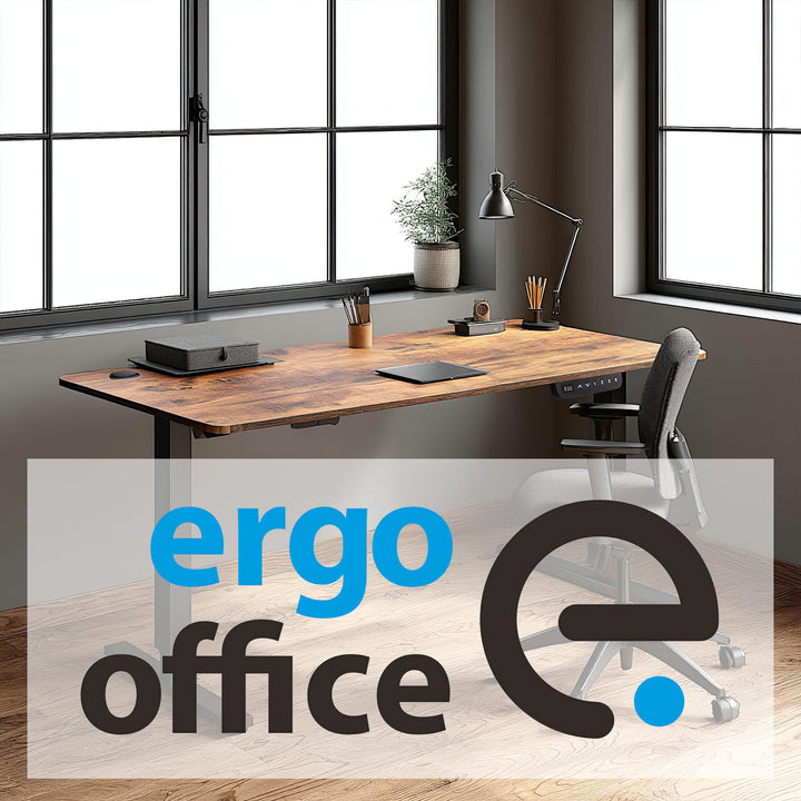 Ergo Office elektrisch hoogteverstelbaar bureau, voor staand en zittend gebruik, maximale hoogte 114 cm, ER-451