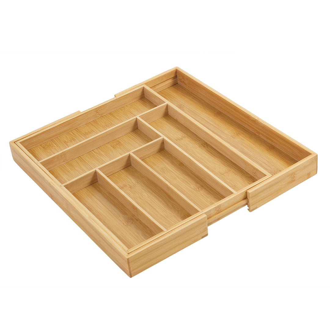 GreenBlue GB379 Besteklade Uittrekbare Bamboe Bestekorganizer 325-500x430x45 mm