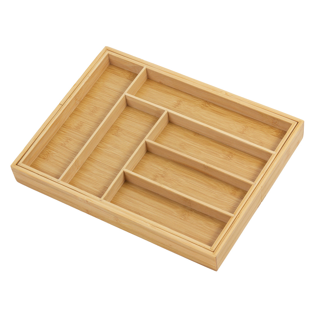 GreenBlue GB379 Besteklade Uittrekbare Bamboe Bestekorganizer 325-500x430x45 mm