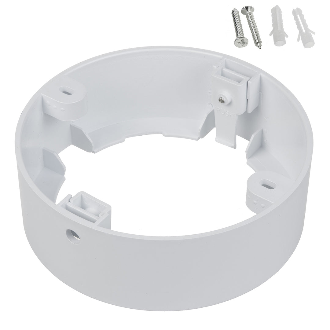 Maclean adapter voor opbouwmontage, voor 9W LED paneel, rond, 120*38mm, MCE376 R