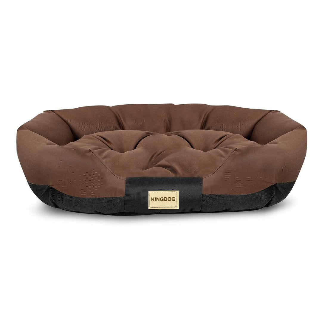 Panier à chien ovale 115x95 cm imperméable marron/noir CODUOWAL115/95BRA