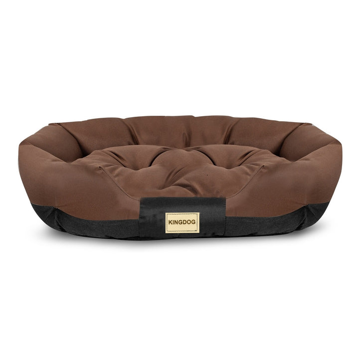 Panier à chien ovale 115x95 cm imperméable marron/noir CODUOWAL115/95BRA