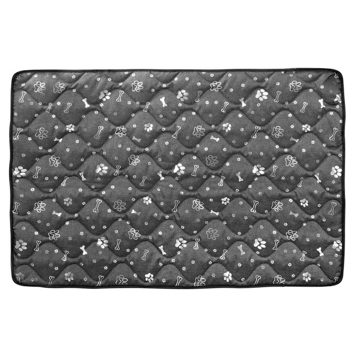 AIO Prestige Tapis pour chien imperméable graphite 100x70 cm design: os