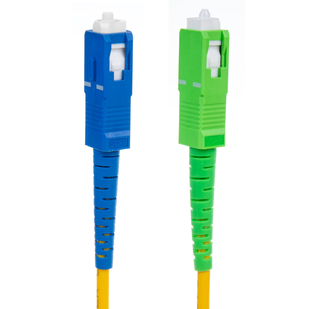 Cordon de raccordement fibre optique monomode  Maclean  MCTV-401 fibre optic patchcord cable, SC/APC-SC/UPC SM 9/125 LSZH, single-mode, length 1m, simplex, G657A2,