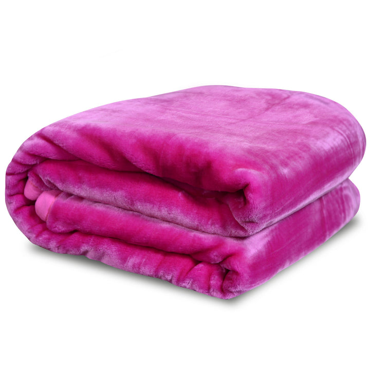 Medicline polyester deken, dik, effen, roze, 160x200 cm