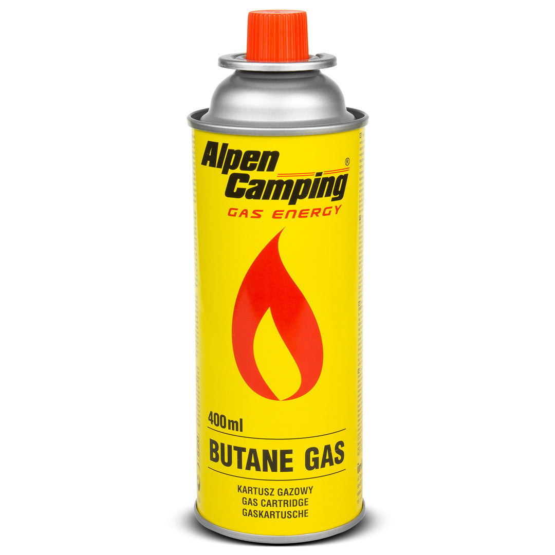 14x Alpen Camping 400ml cartouche de gaz. Certificat : Pi 0875, conforme à EN417, isobutane, plage de fonctionnement -10°c à + 40°c, IK004