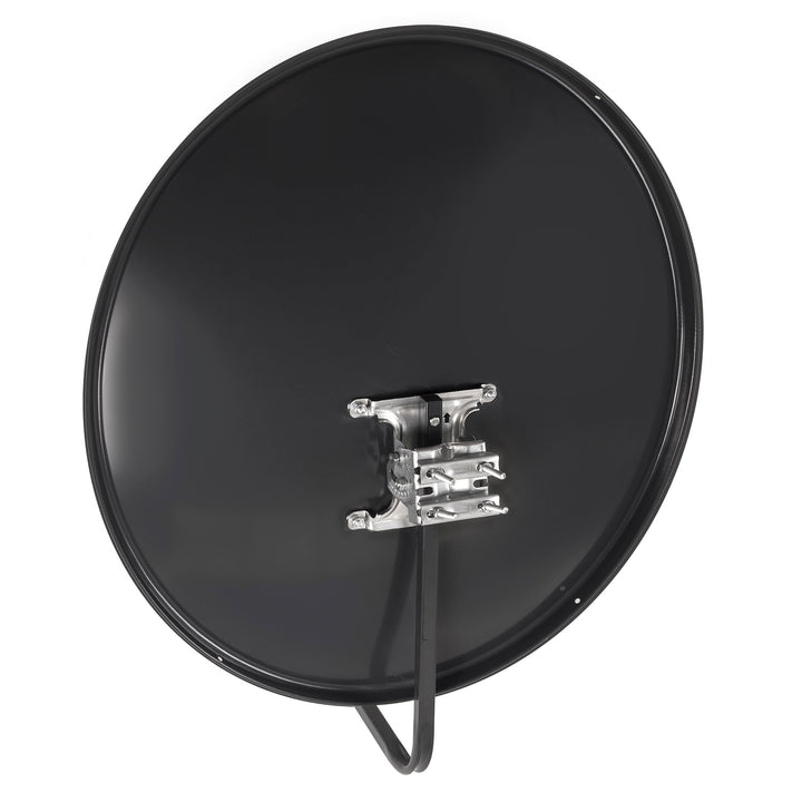 Ensemble satellite, parabole de 90 cm, support de 40 cm, convertisseur quadruple, câble de 100 m, fiches