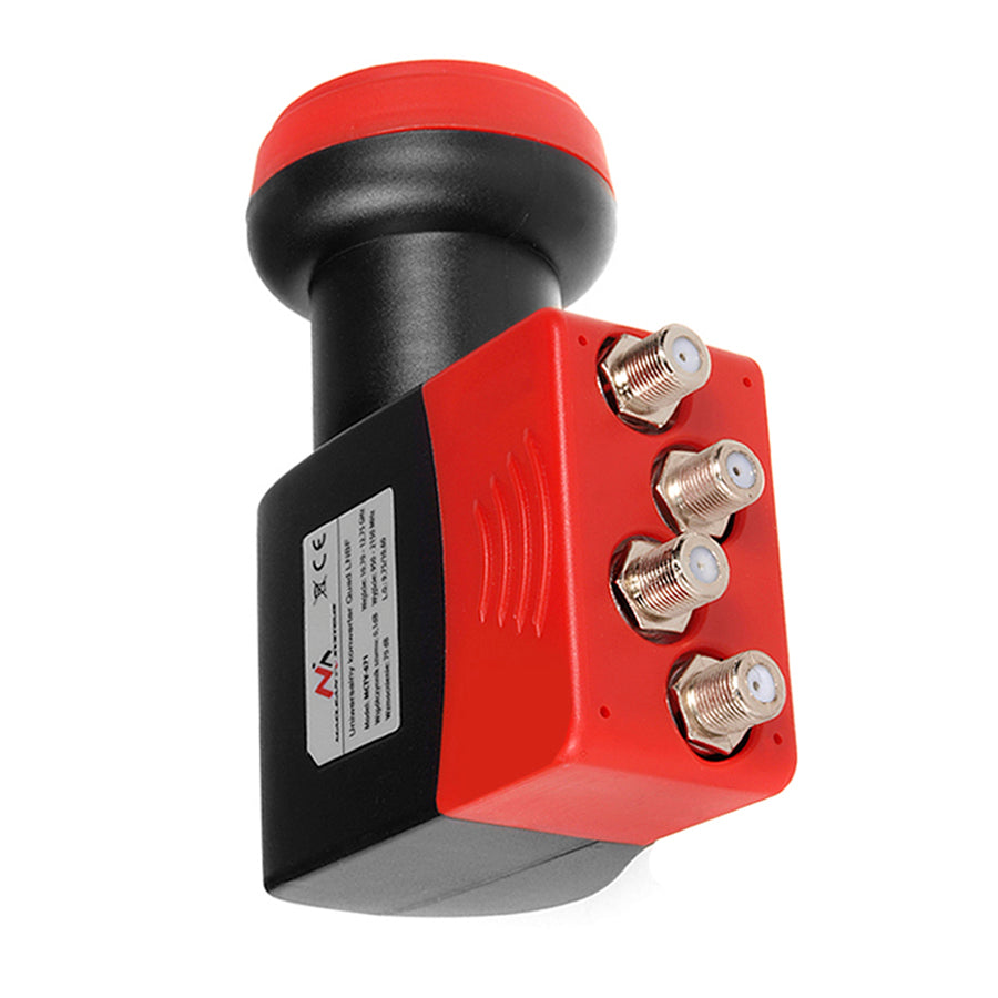 Ensemble satellite, parabole de 90 cm, support de 40 cm, convertisseur quadruple, câble de 100 m, fiches