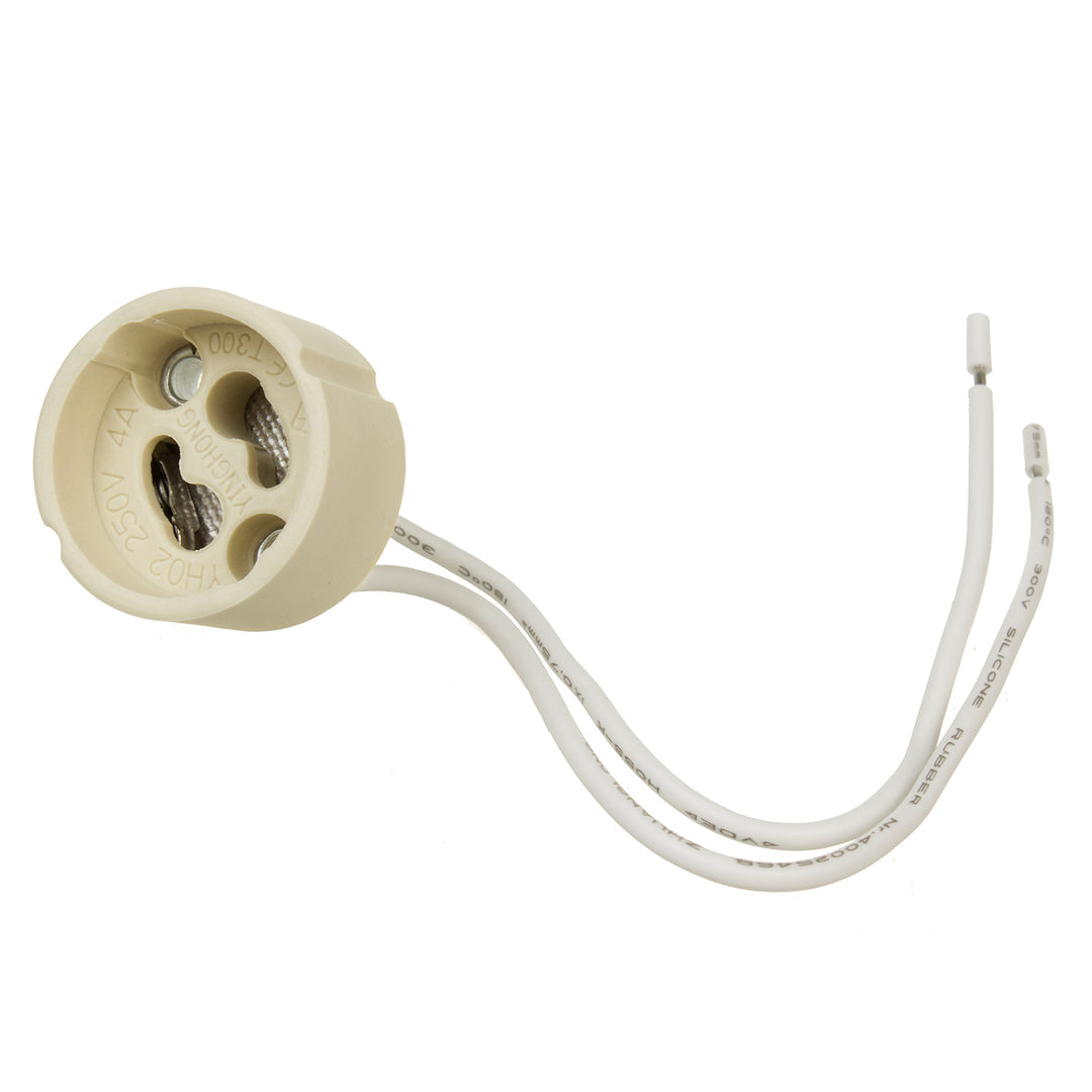10x Prise de connexion Maclean, Prise céramique GU10, 250V~, Courant nominal max. 2A, Longueur de câble 14cm, MCE428