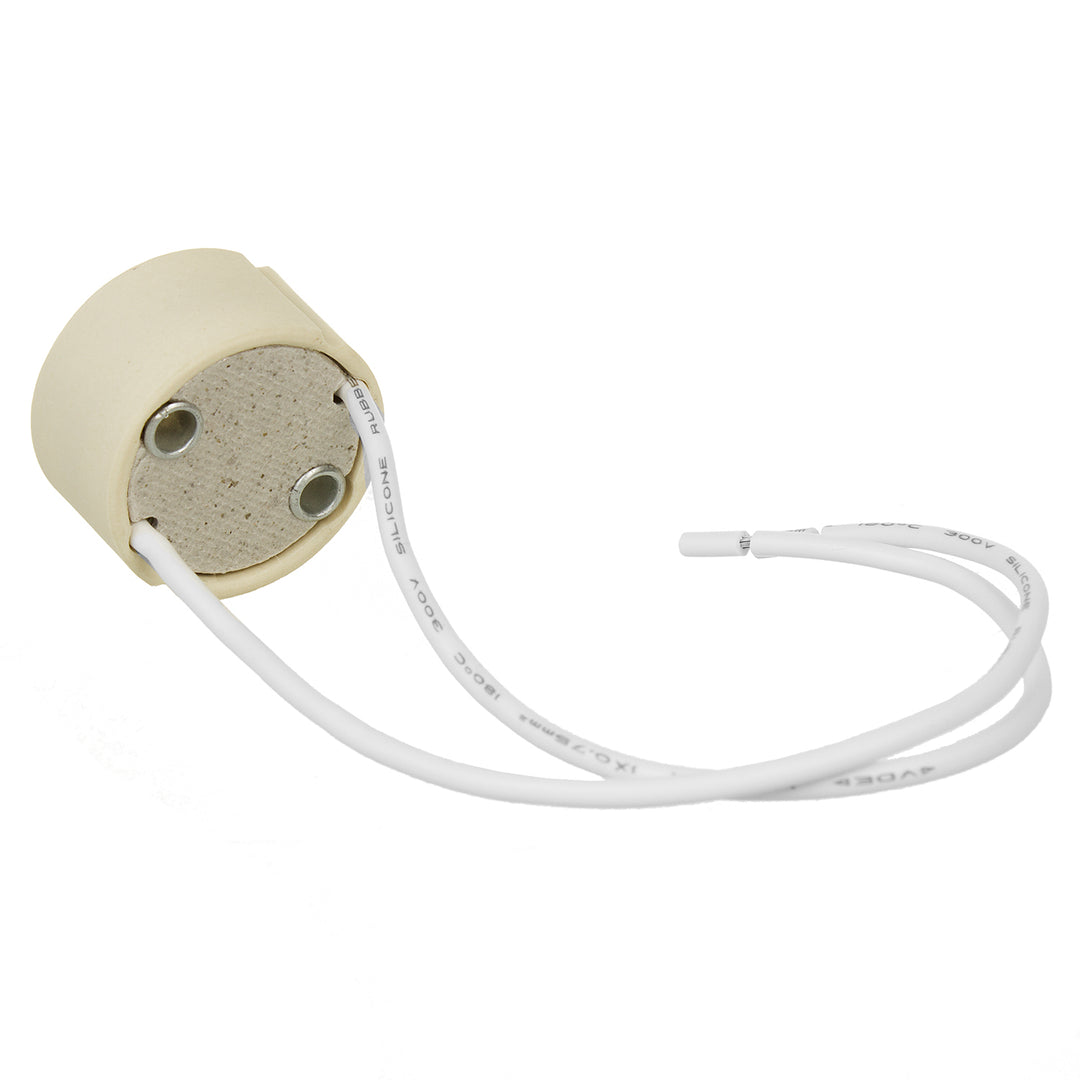 10x Prise de connexion Maclean, Prise céramique GU10, 250V~, Courant nominal max. 2A, Longueur de câble 14cm, MCE428
