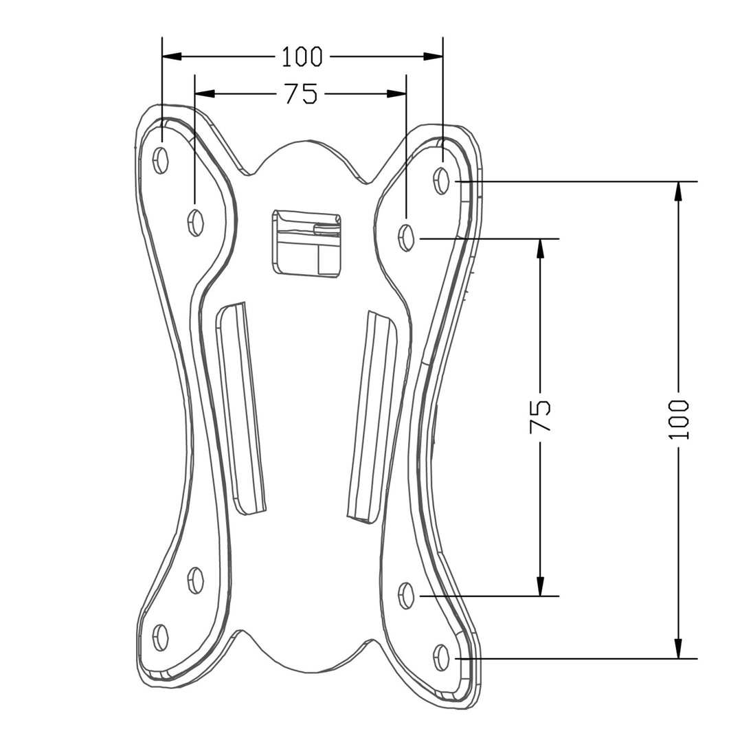 Maclean TV beugel, max VESA 100x100, 13-27", 25kg, MC-715A