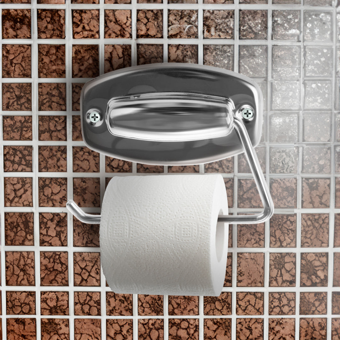 ABJ toiletrolhouder, voor de badkamer, wandmontage, chroom