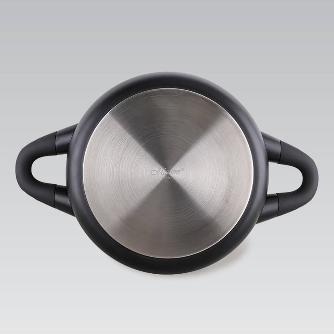 Maestro soeppan met deksel, 2,2 liter, 18 cm, gegoten aluminium, antiaanbaklaag, MR-4017-18