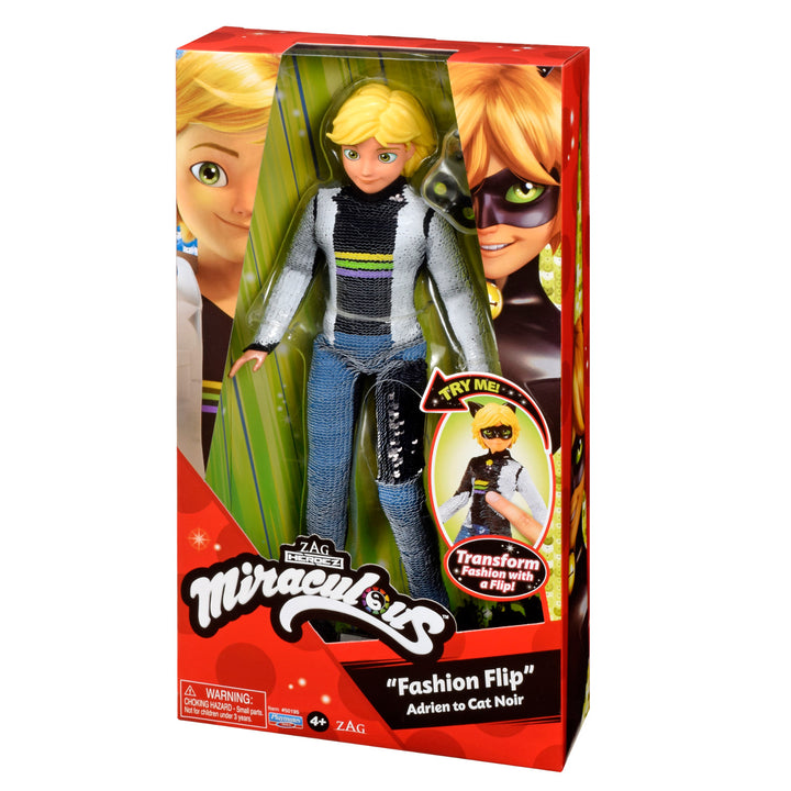 Jouet pour enfants Miraculous : Ladybug and the Black Cat Adrien Fashion Flip Doll