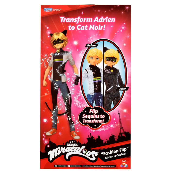 Jouet pour enfants Miraculous : Ladybug and the Black Cat Adrien Fashion Flip Doll