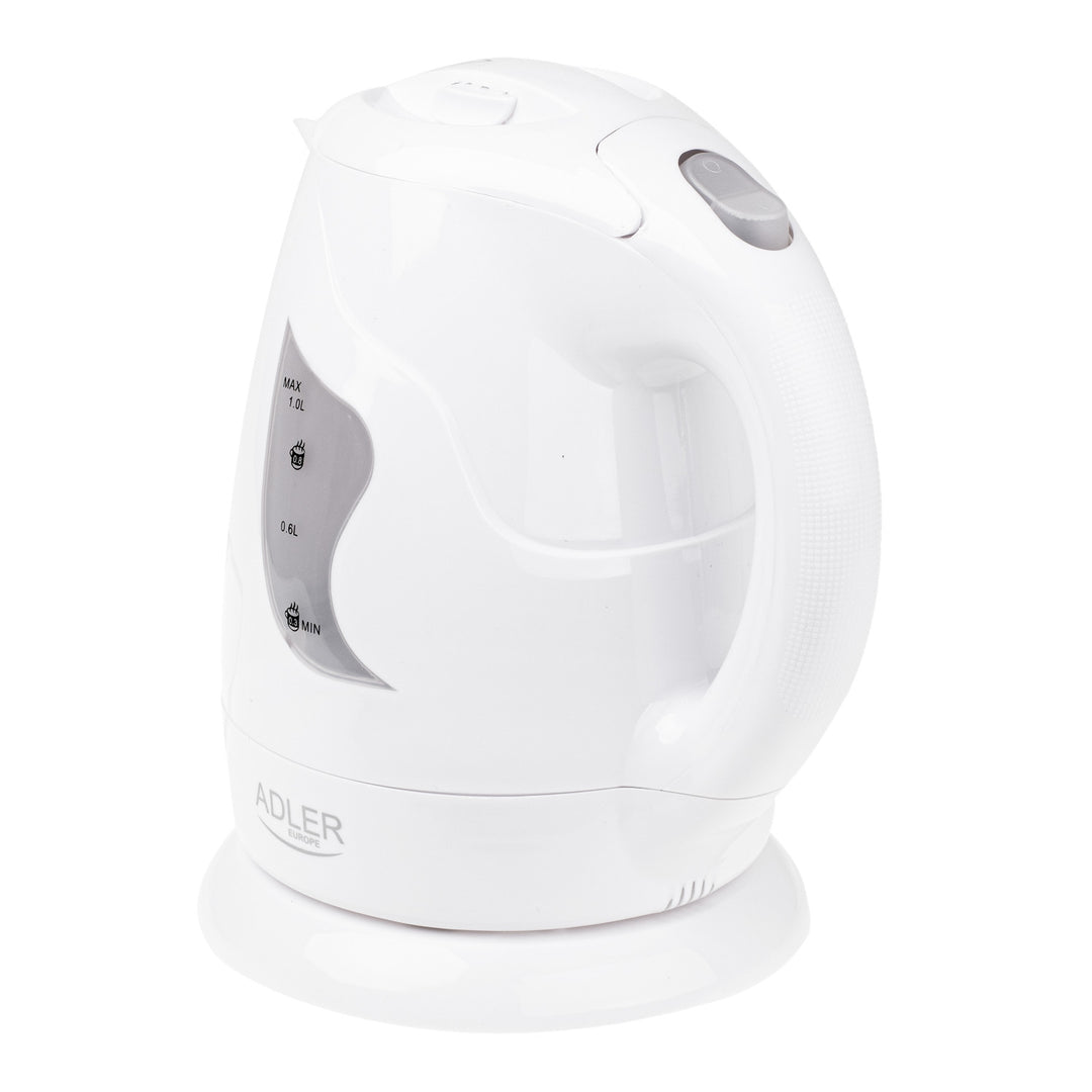 Bouilloire sans fil Adler, 850W, 1L, blanc, AD 08 w