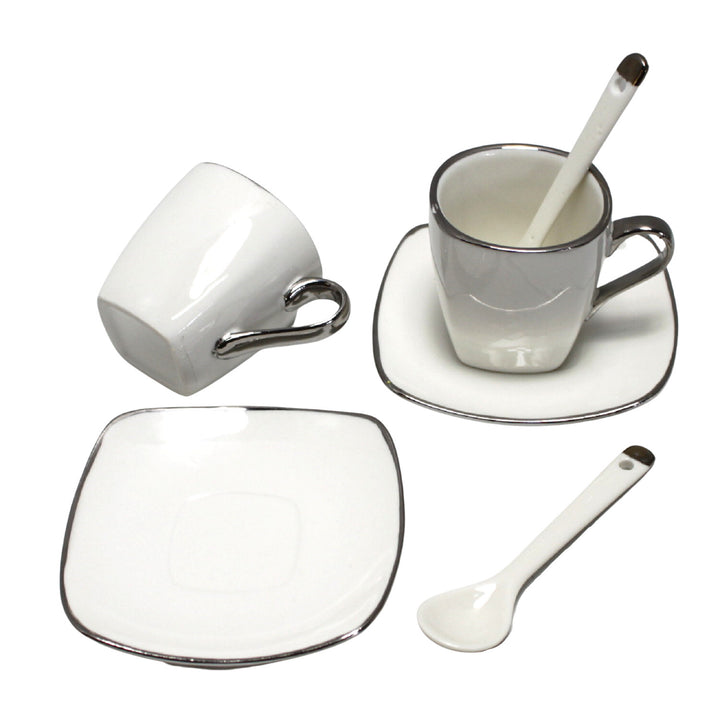 Queen Isabell porseleinen espressokopjesset met borden W23SV06-06471